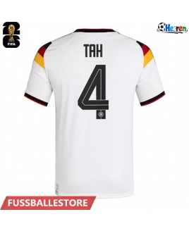 Günstige Deutschland Jonathan Tah #4 Heimtrikot WM 2026 Kurzarm